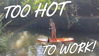 Narrowboat Build PAUSED | SUP Boarding & UK Heatwave | Narrowboat Conversion | BOATLIFE