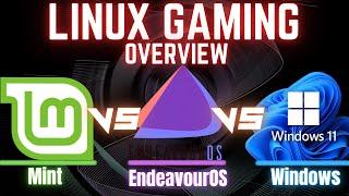 EndeavourOS vs Mint vs Windows 11 | Linux gaming vs Windows | 4080 Super | linux performance