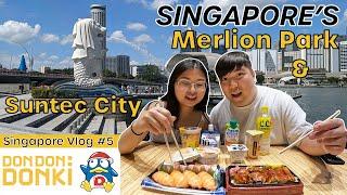 Singapore's Merlion Park | Suntec City Mall | Don Don Donki Japanese Food Mukbang