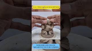 Very Easy Ganpati idol Making process in clay #ganeshchaturthi  #ganpatibappamorya