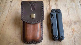 LEATHERCRAFT | How I make a Leather Leatherman Sheath | Wave Pouch