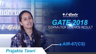 Prajakta Tawri AIR-67 GATE 2018 Computer Science Result | i-Gate Bhilai Toppers