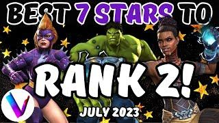 Best 7 Star Champions to Rank 2 - July 2023 - R2 7 Star Champions - Titania Hulk Mantis Sunspot MCoC
