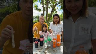 Coca-Cola, Sprite, Fanta VS Mentos #shorts GamGam Family