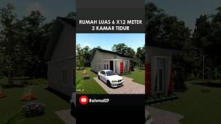 Rumah 6x12 meter 3 kamar tidur    #villaminimalis #architecture #tinyhouse #desainrumah #inspirasi