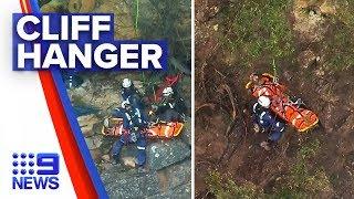 Stranded climber rescued and recovering | Nine News Australia