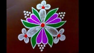 5 Attractive unique rangoli kolam designs  3*2 dots small muggulu collection  Latest rangoli