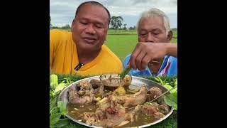 Eat delicious steamed beef penis