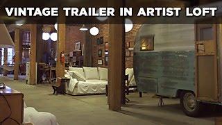 Tour a Vintage Trailer Inside an Art Loft | HGTV