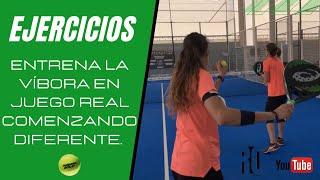 EJERCICIO PADEL: Mejora la víbora en juego. #LuciaSainz #GemmaTriay #JulyBidahorria #PabloDiaz