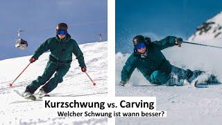 Kurzschwung vs. Carving Schwünge - was ist wann besser? | Skifahren lernen