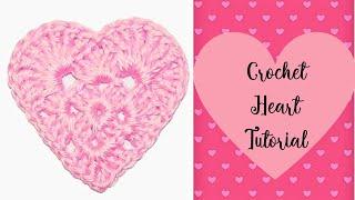 Crochet Heart Tutorial For Beginners | DIY Crochet Heart