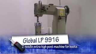 Global LP 9916 - Two needle high postbed shoe sewing machine