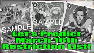 Let's Predict the March 16th Ban List Unified Ban List is Incoming! | Digimon Card Game