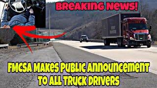 FMCSA Makes Public Announcement To All Truck Drivers! "This Is What We Have Been Secretly Testing"