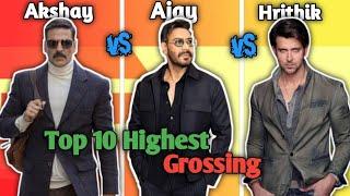 Akshay Kumar Vs Ajay Devgan Vs Hrithik Roshan Top 10 Highest Grossing Movies Comparison 