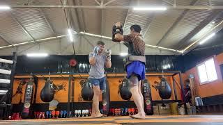 Private training at Muay Thai Dalat (Mr. Ben from England)