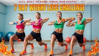 7 Day Weight Loss Challenge - Full Body Fat Burn Workout at Home