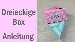 Dreieckige Box I Dreiecksbox I Selbstschließende Box I in cm Anleitung I Verpackung basteln