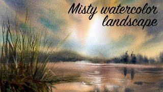 EASY WATERCOLOR abstract painting | JUST IN 4 MIN | landscape painting in watercolor | easy painting