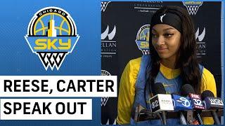 Sky's Angel Reese, Chennedy Carter break down Caitlin Clark drama, WNBA growth