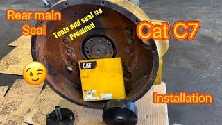 How to install a Rear main seal on a Caterpillar C7 Diesel engine