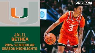 Jalil Bethea 2024-25 Regular Season Highlights | Miami Guard