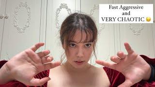 ASMR | a VERY chaotic Fast and Aggressive ASMR Session with Zeneia 