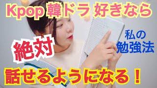 【韓国語勉強法】(日本語字幕)勉強をしない！独学、私の韓国語勉強方法