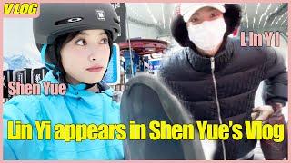 Lin Yi appeared in Shen Yue's Vlog, and their interaction was  sweet; he helped her shoot the Vlog!