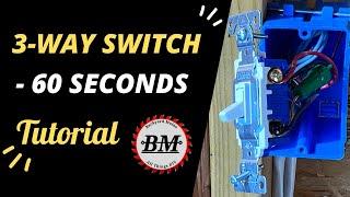 Install a 3 way Light Switch ~ In 60 Seconds #Shorts