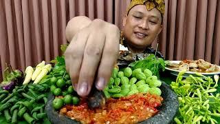 MUKBANG LALAPAN PETE MENTAH SAMBAL TERASI