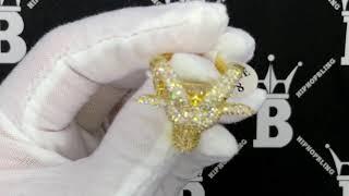 Gold GOAT Iced Out Hip Hop Bling Ring