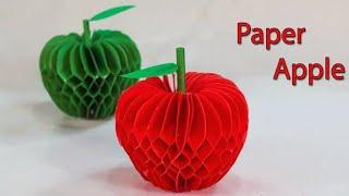 Apple  Paper Craft - Paper Craft Ideas - Easy Kids Craft Ideas - Paper Apple 3D