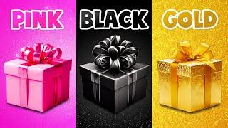 Choose Your Gift!  Pink, Black or Gold ⭐️ How Lucky Are You?  Quiz Time
