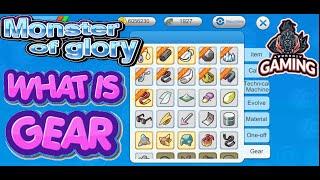 what is gear it's use & upgrading easily monster of glory | Androkit gaming