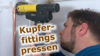 Pressen von Fittings aus Kupfer: Wasserleitung selbst verlegen | DIY-Tutorial