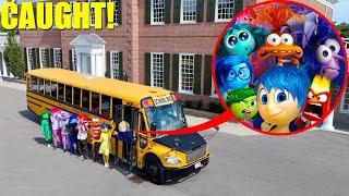 I CAUGHT INSIDE OUT 2 EMOTIONS ON SCHOOL BUS IRL! (INSIDE OUT 2 MOVIE)