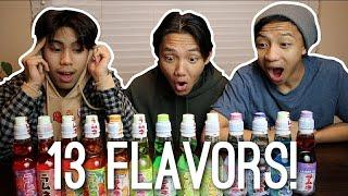 Japanese Soda Taste Test | (RAMUNE) 13 Flavors!