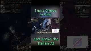 I gave Greece to Italy and broke the Italian AI #hoi4