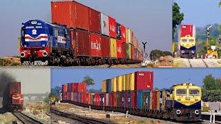 DOUBLE-STACK RAIL TRANSPORT INDIAN RAILWAYS : COMPILATION OF COLOURFUL DOUBLE STACKS