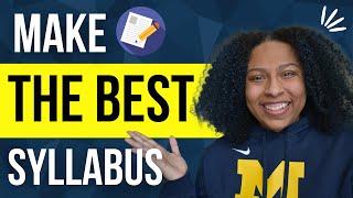 What Goes Into A Syllabus | How to Write Your First Syllabus For Undergrads | Syllabus Basics