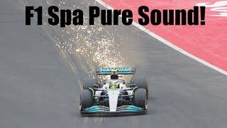 F1 at Spa Pure Sound, Sparks and Speed.