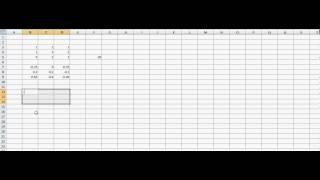 Inverse and determinant of a matrix in Excel