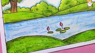 Simple Scenary  Drawing For kids |Draw For Kids | RB Art And Craft