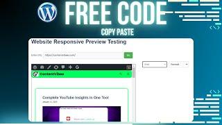 Website Responsive Preview Testing Tool | Free Script/Code