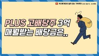 PLUS고배당주 3억 투자하면 매월 받는 배당금은 (25년 3월 1주차 보고서)