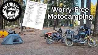 The MotoCamp Nerd Ultimate Motorcycle Camping Gear Checklist