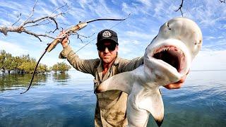 TIBURÓN vs ARCO Y FLECHA - Comiendo solo lo que Atrapo –¡CANGREJO GIGANTE!