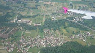 Landing in Ljubljana in a Wizz Air Airbus A320